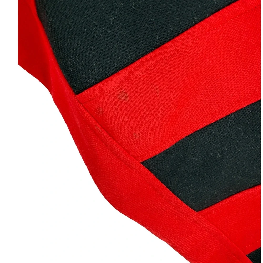 Vintage Adidas 90s Quarter Zip Track Jacket Red‎ Black Striped Mens Small